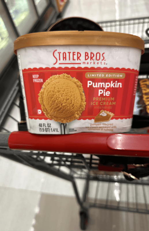 Stater Bros Markets Limited Edition Pumpkin Pie Premium Ice Cream