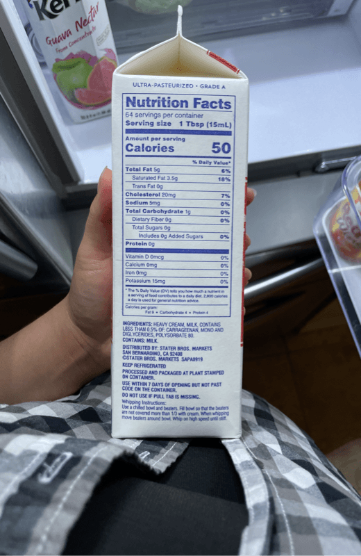 Stater Bros Markets Heavy Whipping Cream