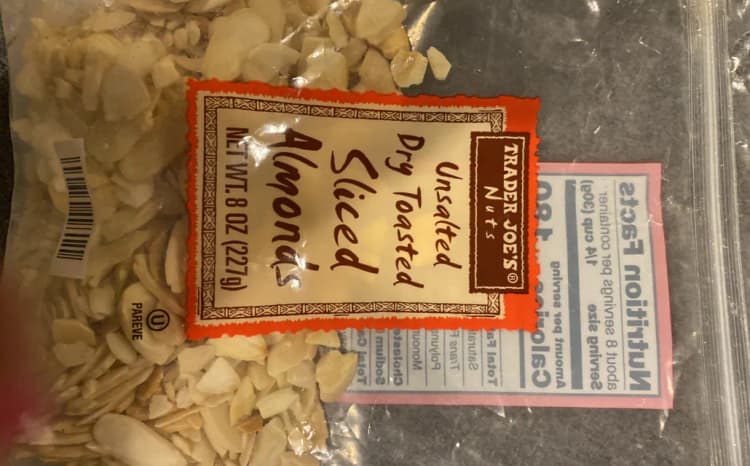 Trader Joe'S Unsalted Dry Toasted Sliced Almonds