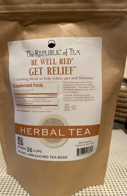The Republic Of Tea Be Well Red Get Relief Herbal Tea