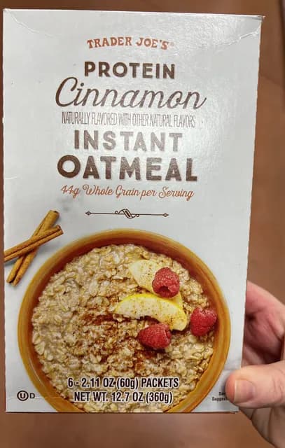 Trader Joe'S Protein Cinnamon Instant Oatmeal