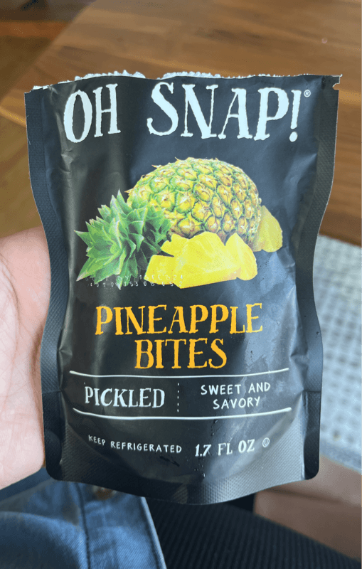 Oh Snap! Pickled Pineapple Bites