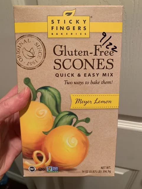 Sticky Fingers Bakeries Gluten-Free Meyer Lemon Scones Quick & Easy Mix