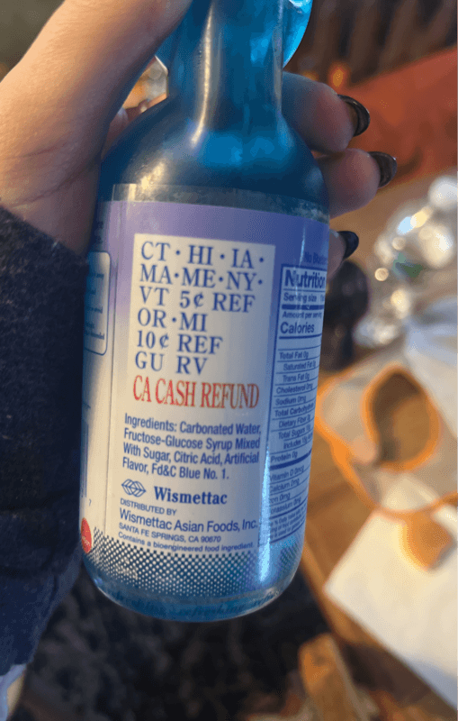 Shirakiku Carbonated Ramune Drink Blueberry