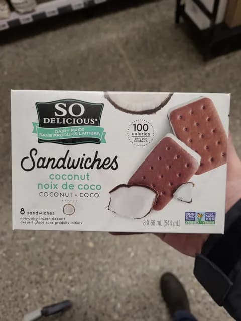 So Delicious Dairy Free Coconut Sandwiches