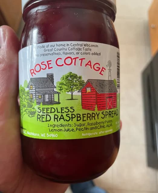 Rose Cottage Seedless Red Raspberry Spread