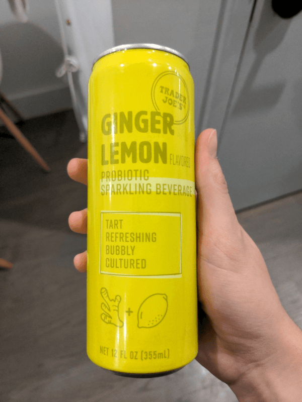 Trader Joe'S Ginger Lemon Flavored Probiotic Sparkling Beverage
