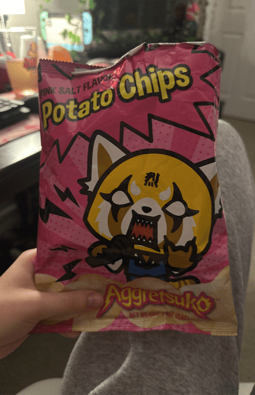 Aggretsuko Pink Salt Flavor Potato Chips