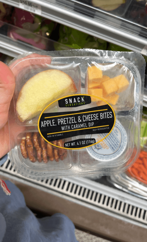 Snack Sensations Apple, Pretzel & Cheese Bites With Caramel Dip