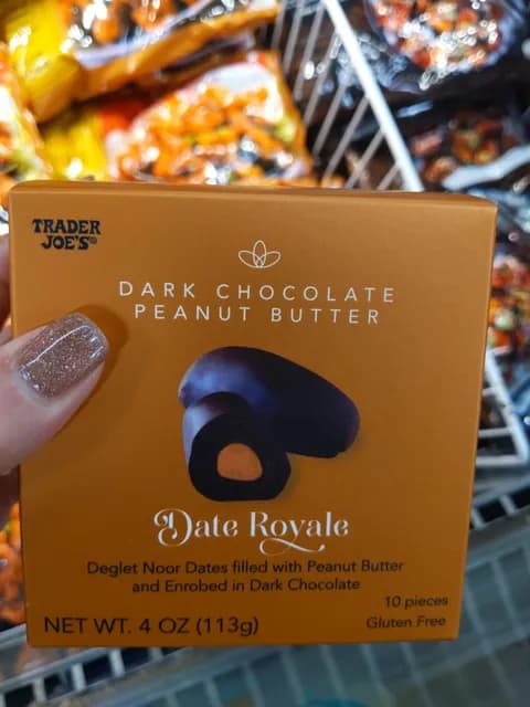 Trader Joe'S Dark Chocolate Peanut Butter Date Royale