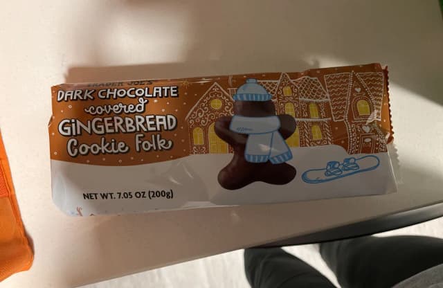 Is it Hazelnut Free? Trader Joe's Dark Chocolate Covered Gingerbread Cookie Folk