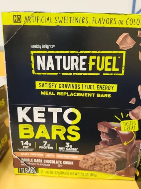 Nature Fuel Keto Bars Double Dark Chocolate Chunk