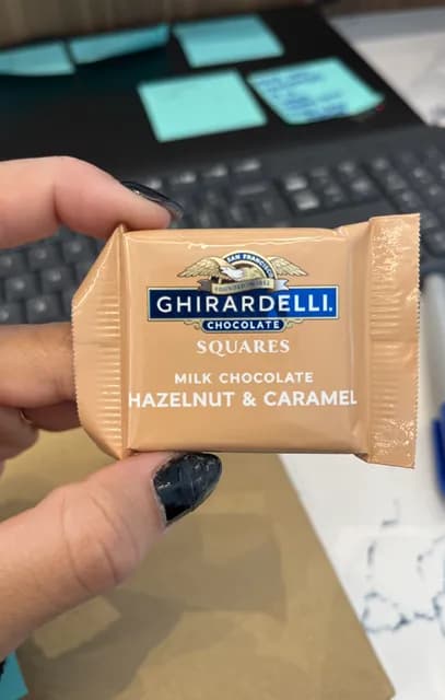 Ghirardelli Milk Chocolate Hazelnut & Caramel Squares
