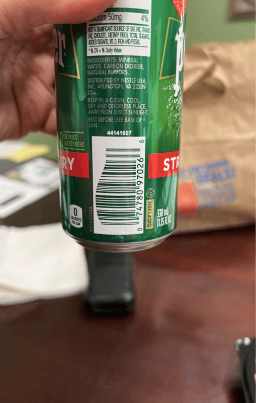 Perrier Strawberry Flavored Carbonated Mineral Water