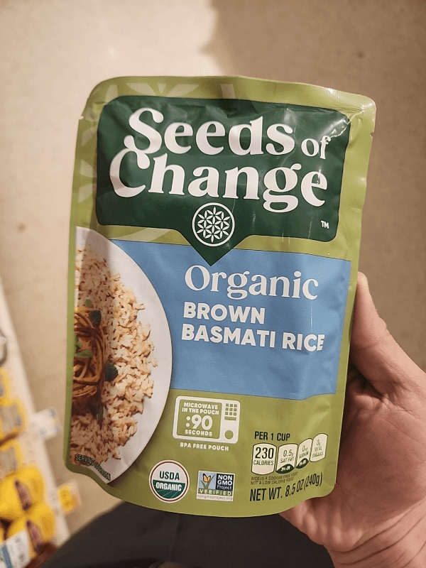 Is it Turmeric Free? Seeds Of Change Organic Brown Basmati Rice Microwavable Pouch