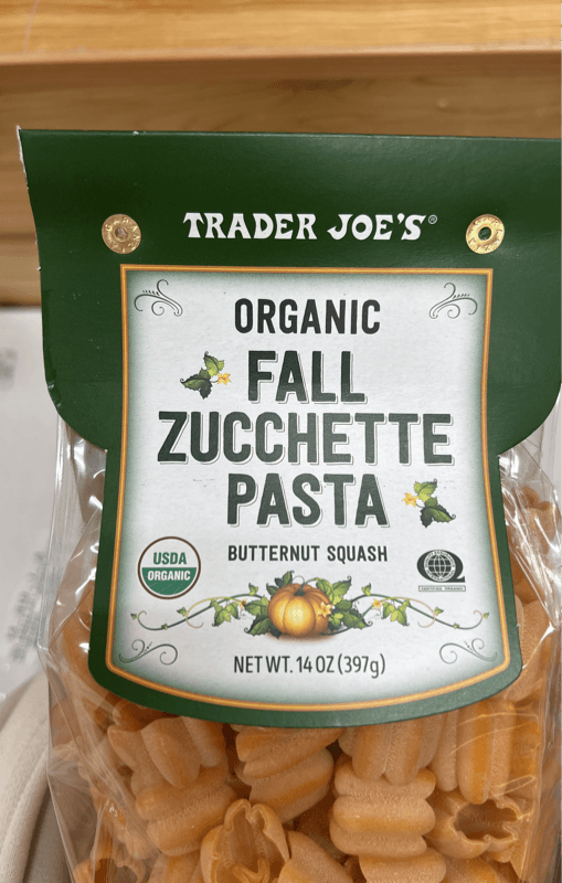 Trader Joe'S Organic Fall Zucchette Pasta Butternut Squash