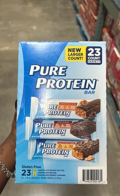 Pure Protein Bar Variety Pack: Chocolate Peanut Butter, Chocolate Deluxe, Chocolate Peanut Caramel