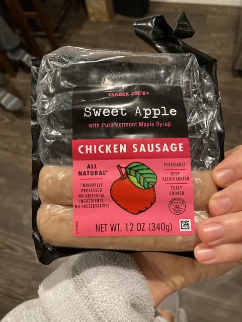 Is it Low FODMAP? Trader Joe's Sweet Apple With Pure Vermont Maple Syrup Chicken Sausage