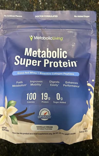 Metabolic Living Vanilla Cream Metabolic Super Protein