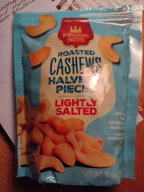 Imperial Nuts Lightly Salted Roasted Cashews Halves &