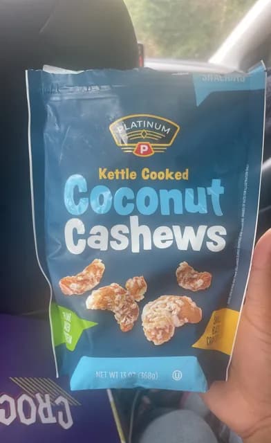 Platinum Kettle Cooked Coconut Cashews
