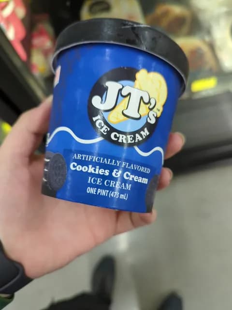 Jt'S Ice Cream Cookies & Cream Ice Cream