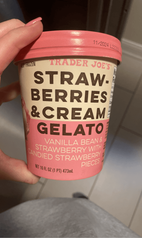 Trader Joe'S Strawberries & Cream Gelato