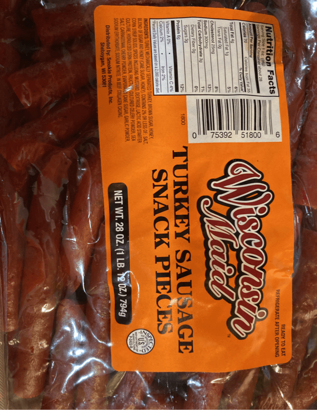 Wisconsin Maid Turkey Sausage Snack