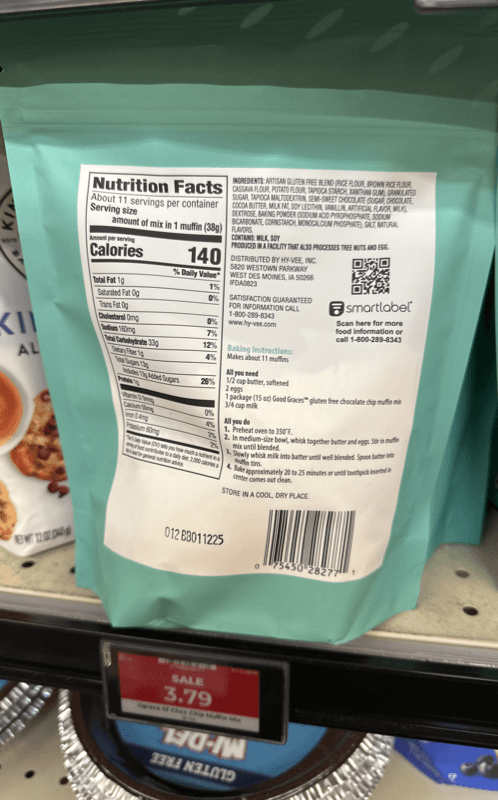 Good Graces Gluten Free Chocolate Chip Muffin Mix