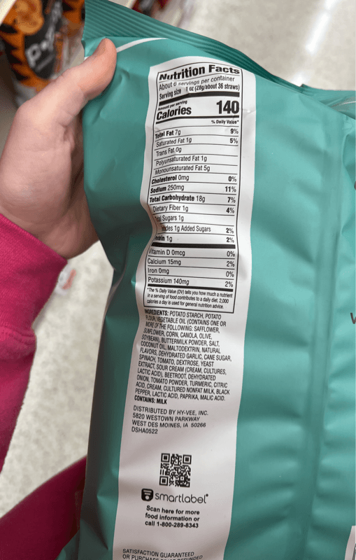 Good Graces Gluten Free Ranch Flavored Veggie Straws