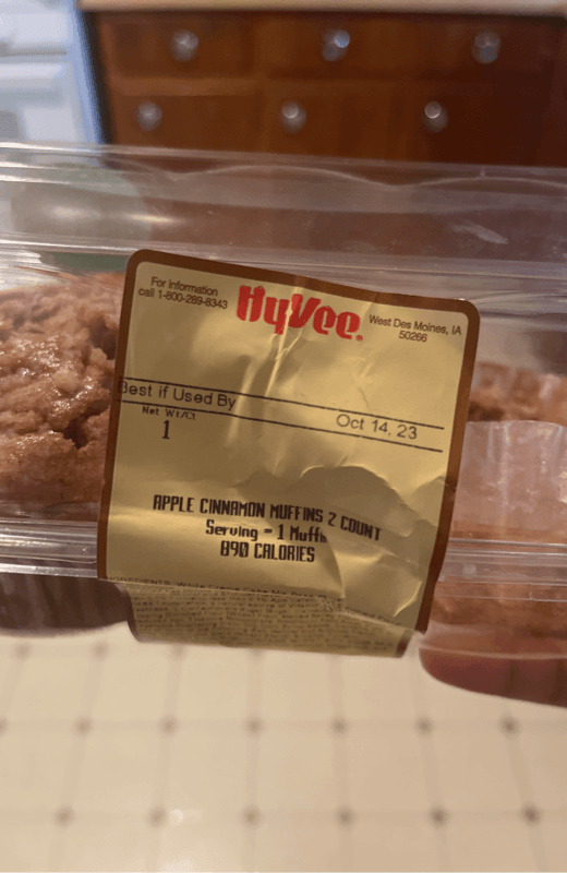 Hyvee Apple Cinnamon Muffins