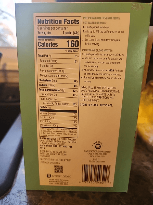 Good Graces Gluten Free Maple & Brown Sugar Instant Oatmeal