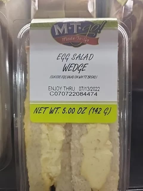 M.T.Go! Egg Salad Wedge