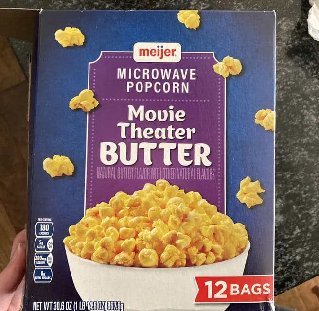 Meijer Movie Theater Butter Microwave Popcorn