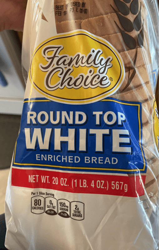Family Choice Round Top White Enriched Bread