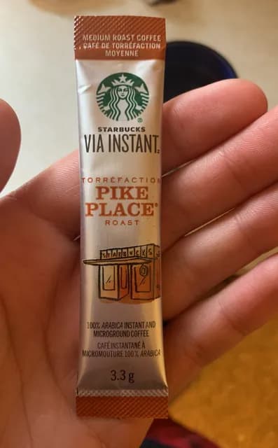 Starbucks Via Instant Pike Place Roast 100% Arabica Instant And Microground Coffee