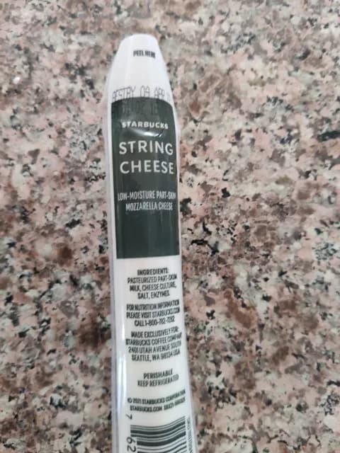 Starbucks String Cheese Low-Moisture Part-Skim Mozzarella Cheese