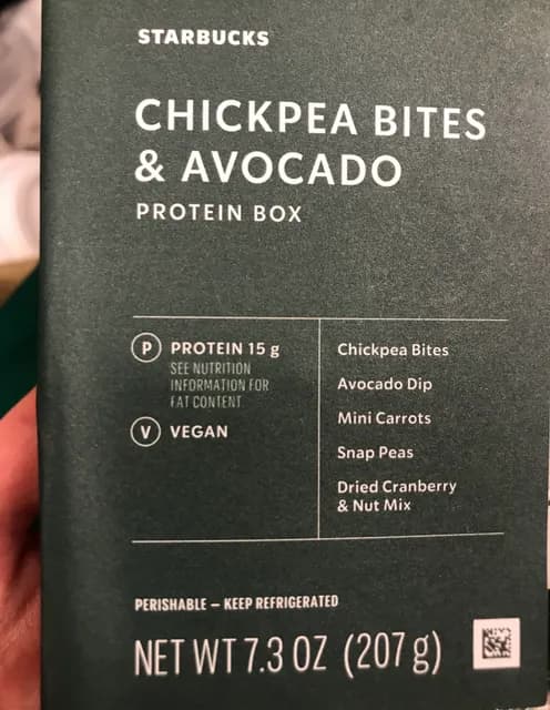 Starbucks Chickpea Bites & Avocado Protein