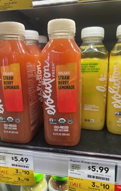 Evolution Fresh Organic Strawberry Lemonade Cold-Pressed Fruit Juice Drink