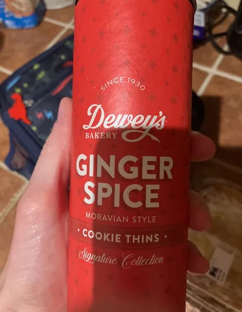 Dewey'S Bakery Ginger Spice Moravian Style Cookie Thins