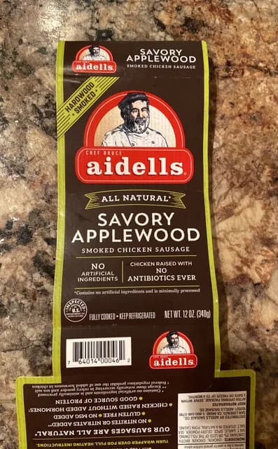 Aidells Savory Applewood Smoked Chicken Sausage