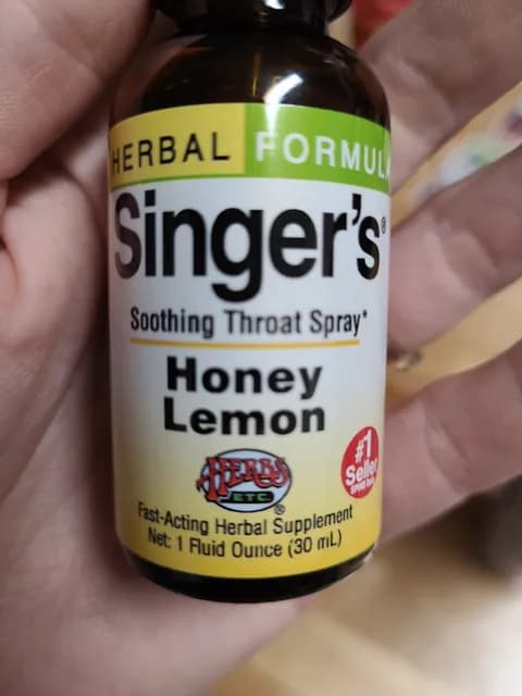 Herbs Etc. Singer'S Honey Lemon Soothing Throat Spray