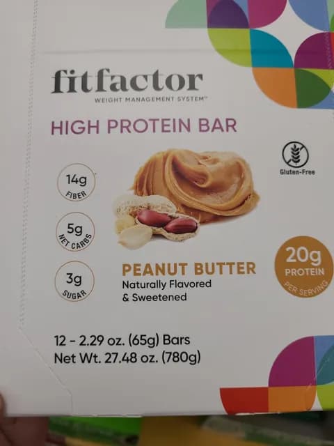 Fitfactor Peanut Butter High Protein Bar