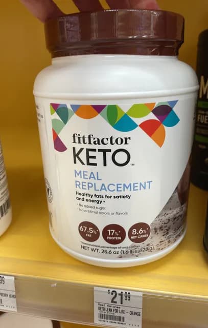 Fitfactor Keto Meal Replacement Chocolate Milk Shake