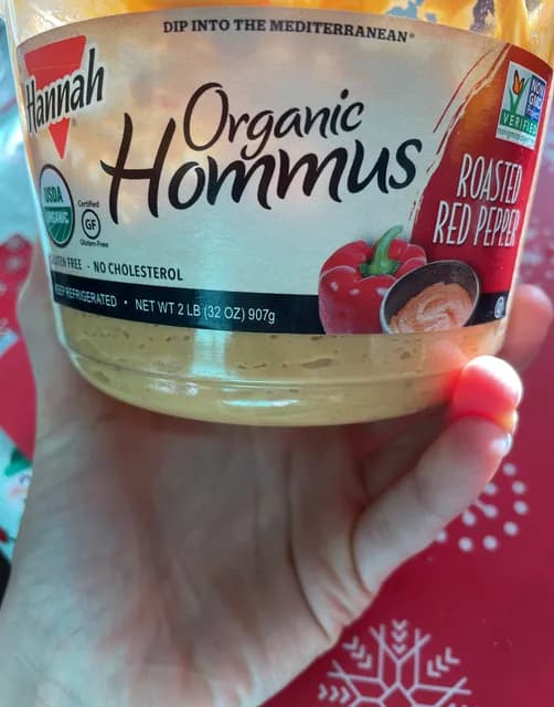 Hannah Organic Hommus Roasted Red Pepper