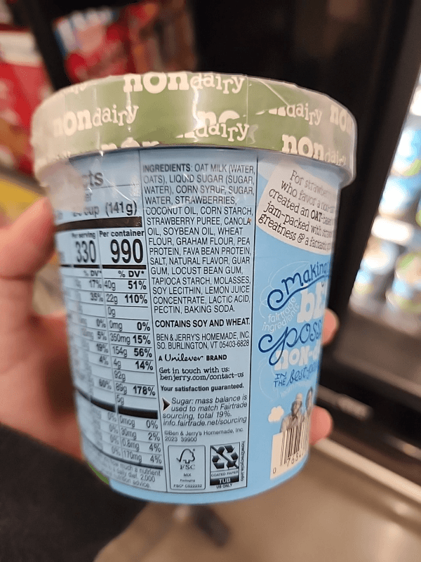 Ben & Jerry'S Non Dairy Strawberry Cheezecake