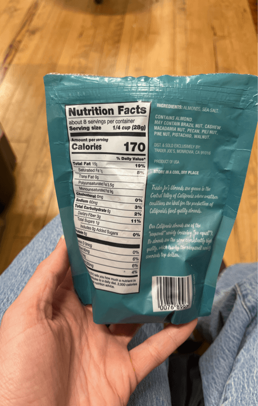 Trader Joe'S Almonds Dry Roasted & Salted
