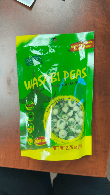 Green Acres Lightly Dusted With Sea Salt Wasabi Peas