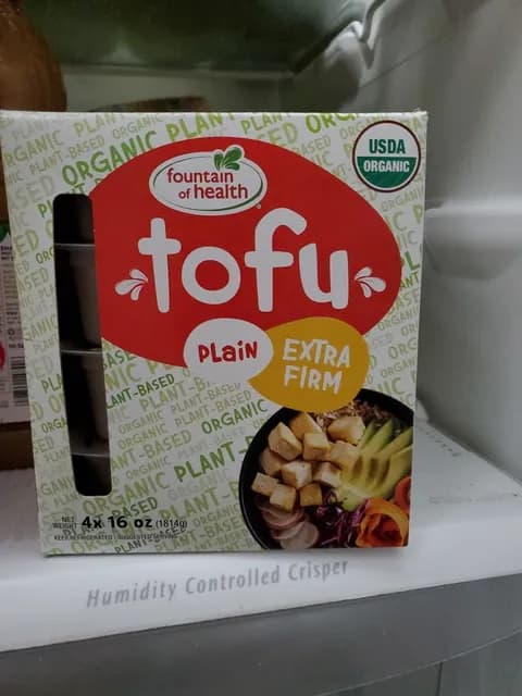 Fountain Of Health Tofu Plain Extra Firm