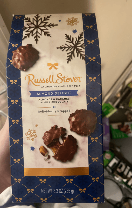 Russell Stover Almond Delight Almonds & Caramel In Milk Chocolate